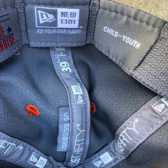 NEW ERA San Francisco Giants Baseball Hat Boys Kid Mesh Cap Grey Orange 39Thirty - Picture 8 of 8